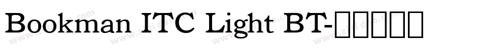 Bookman ITC Light BT字体转换